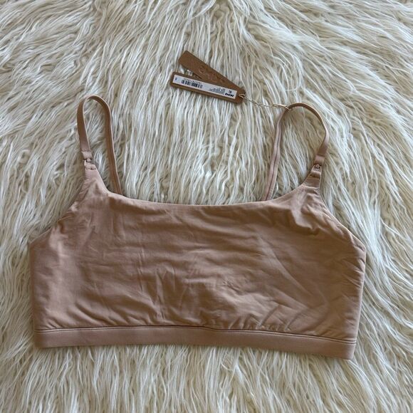 Skims Fits Everybody Maternity Pumping Scoop Bralette Clay Size XL - Picture 3 of 11